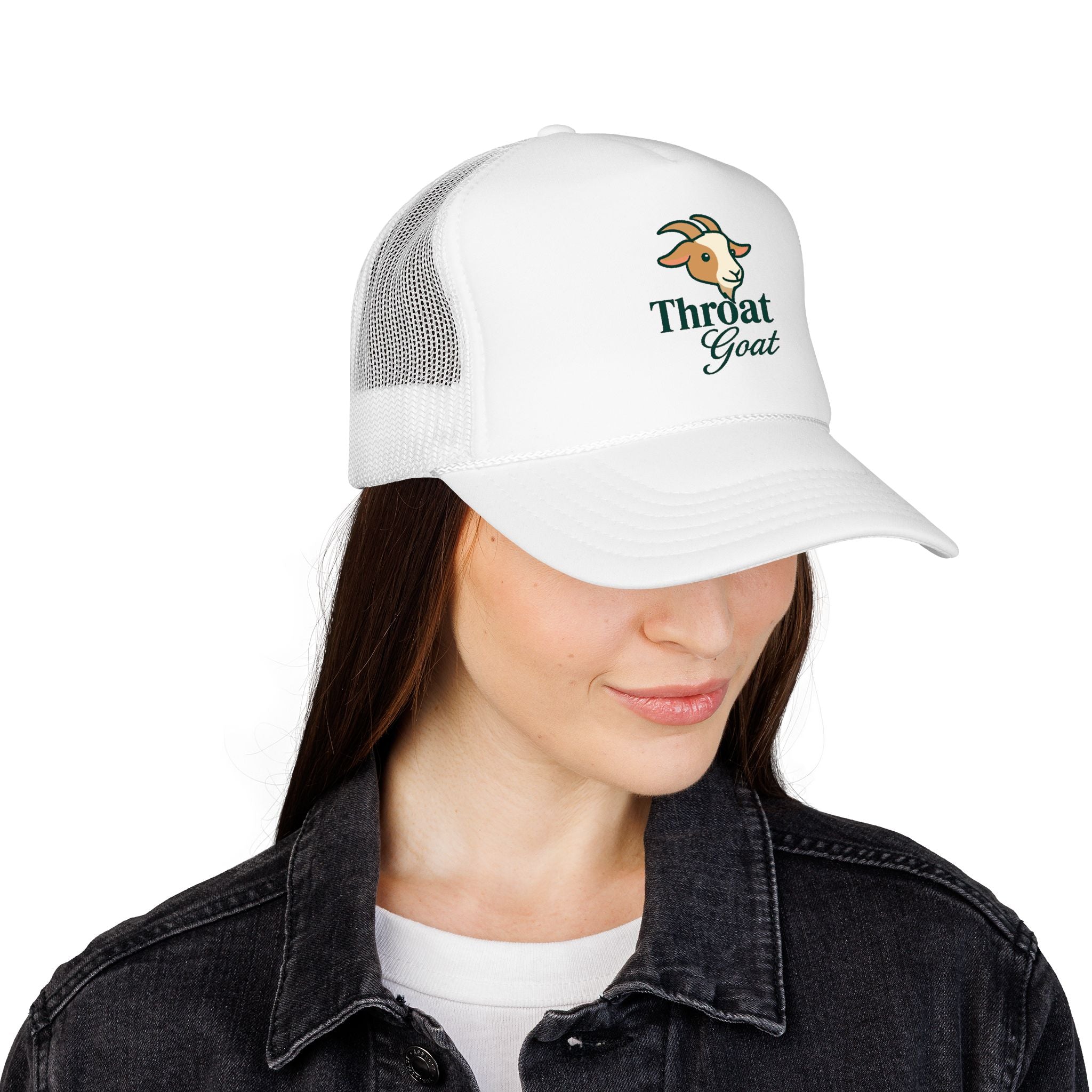 Trucker Hat — 'Throat Goat' Vintage Goat Logo Foam Cap