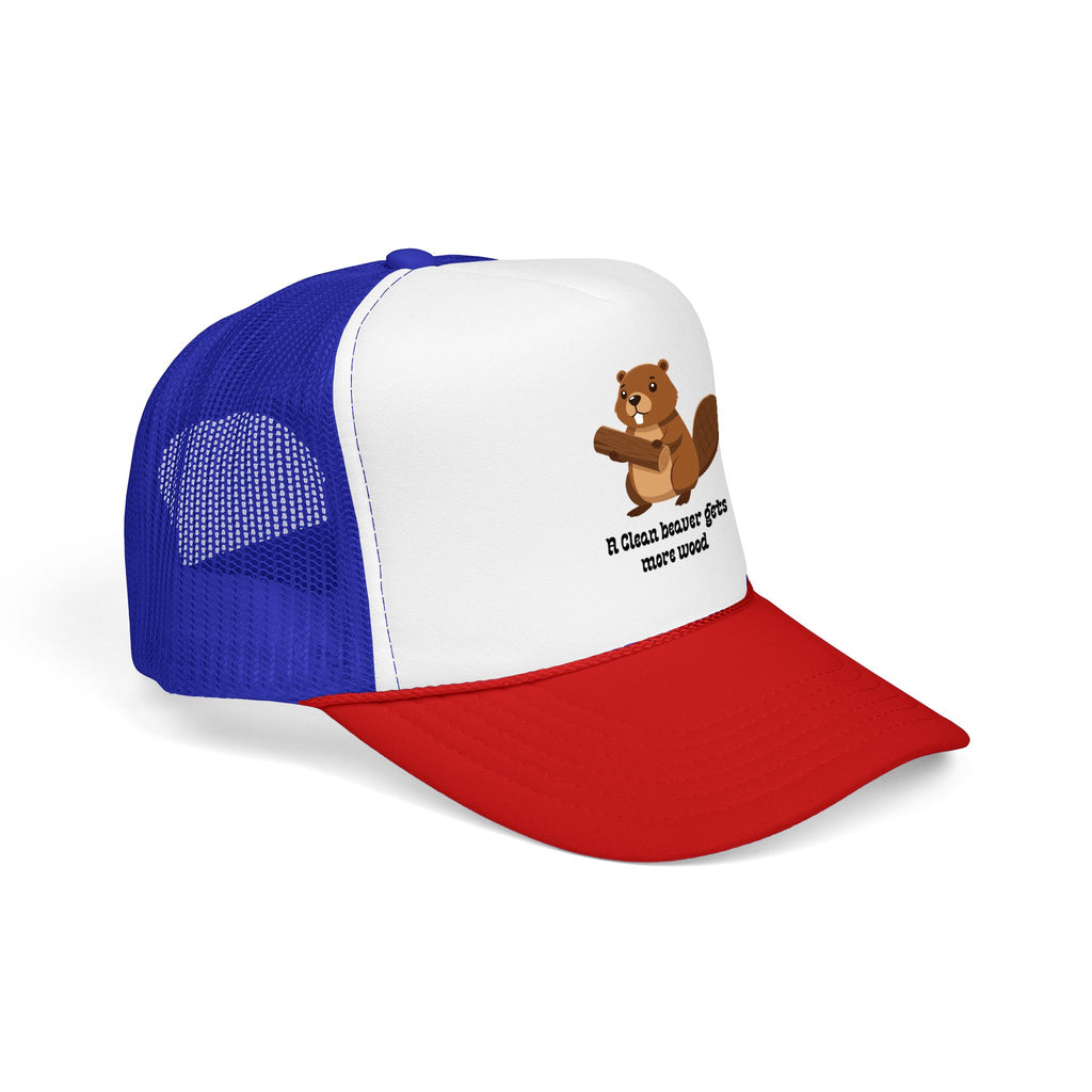 Beaver Graphic Trucker Hat — Cute Woodland Animal Foam Cap