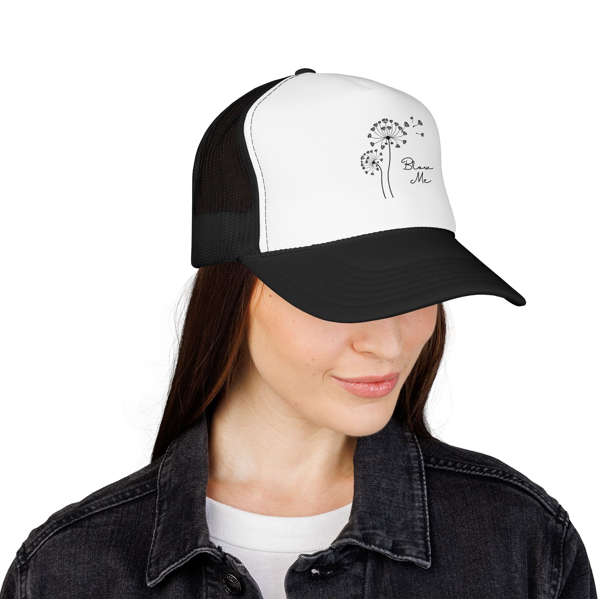 Dandelion Breeze Trucker Hat — 'Make a Wish' Foam Mesh Cap