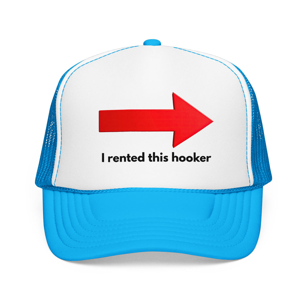 Arrow Trucker Hat — Bold Red Right-Pointing Foam Cap