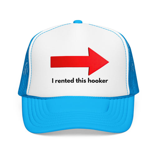 Arrow Trucker Hat — Bold Red Right-Pointing Foam Cap