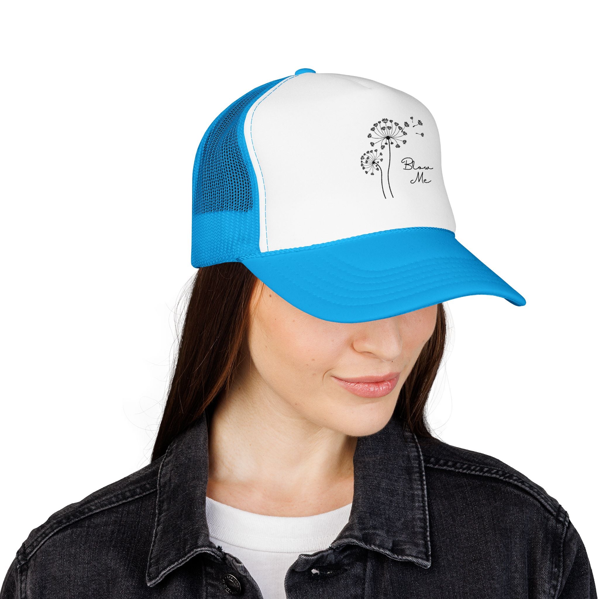 Dandelion Breeze Trucker Hat — 'Make a Wish' Foam Mesh Cap
