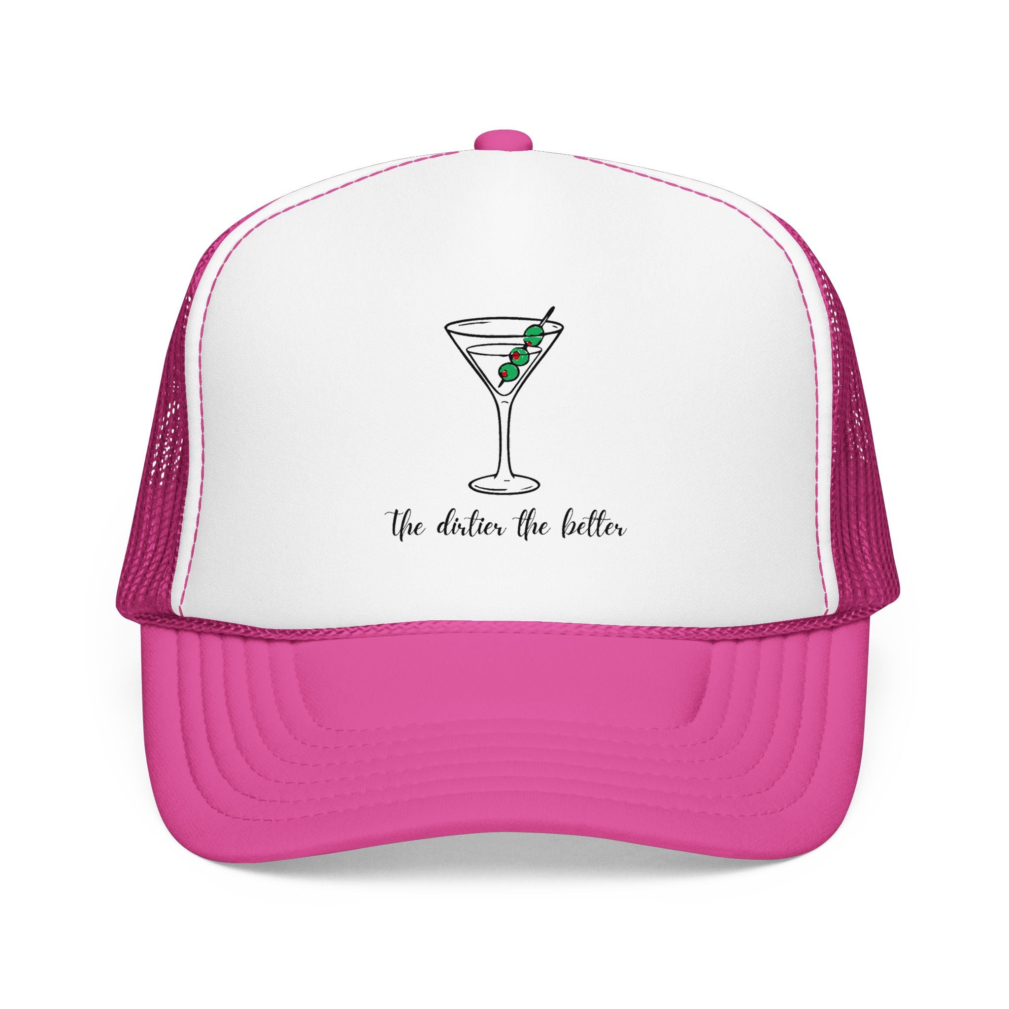 Martini Foam Trucker Hat — 'The Drink Up Butter' Vintage Cocktail Mesh Cap