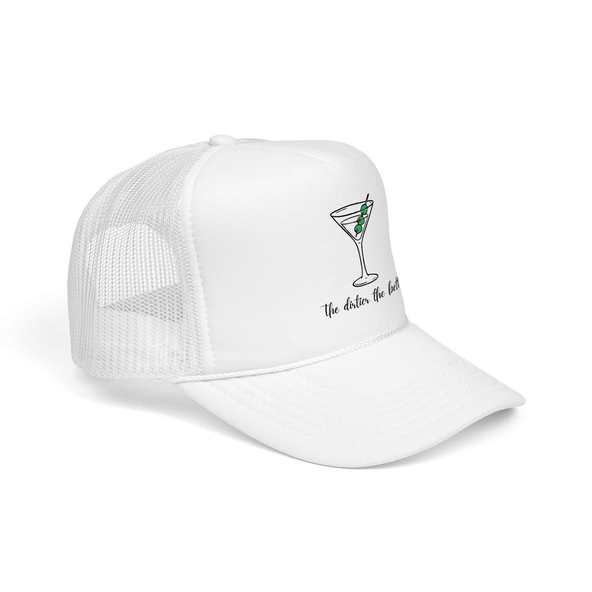 Martini Foam Trucker Hat — 'The Drink Up Butter' Vintage Cocktail Mesh Cap
