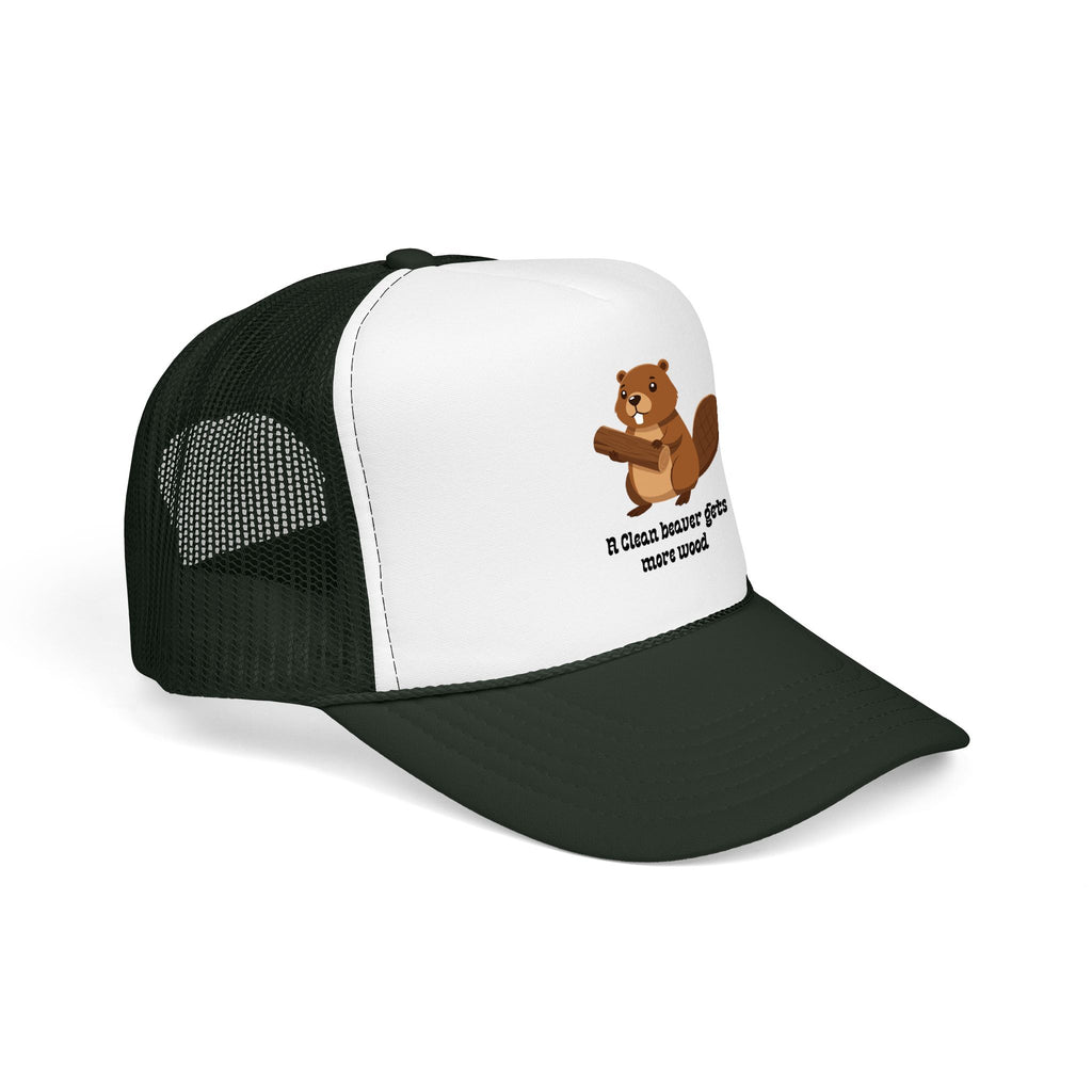 Beaver Graphic Trucker Hat — Cute Woodland Animal Foam Cap