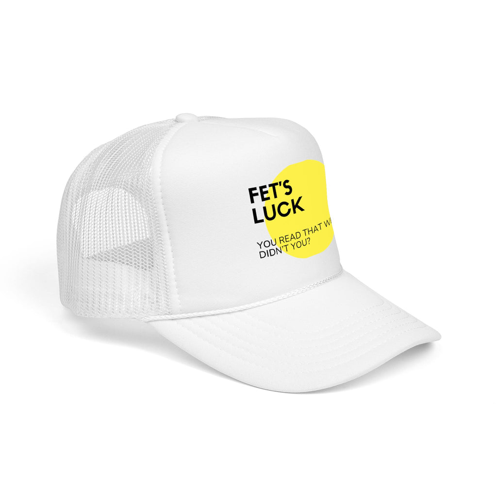 Trucker Hat — 'Let's Luck' Yellow Dot Funny Optical Illusion Cap