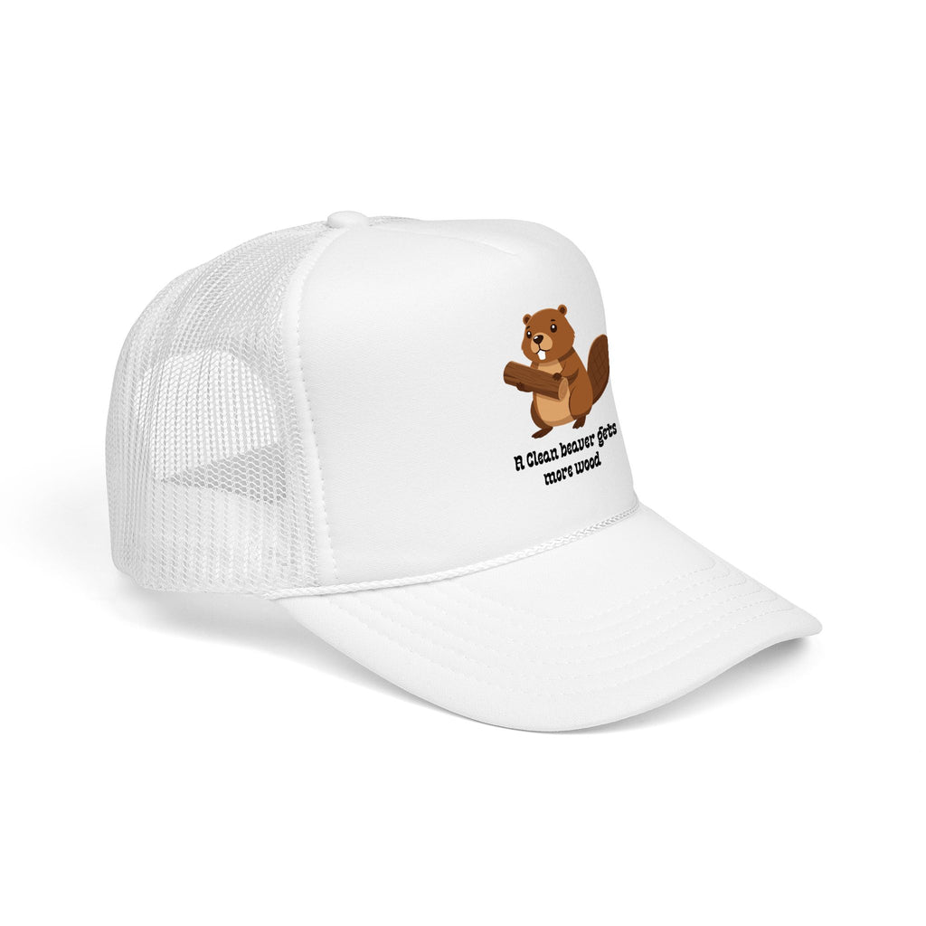 Beaver Graphic Trucker Hat — Cute Woodland Animal Foam Cap