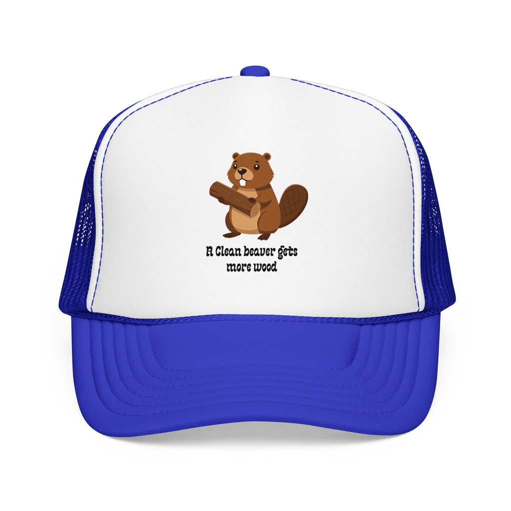 Beaver Graphic Trucker Hat — Cute Woodland Animal Foam Cap