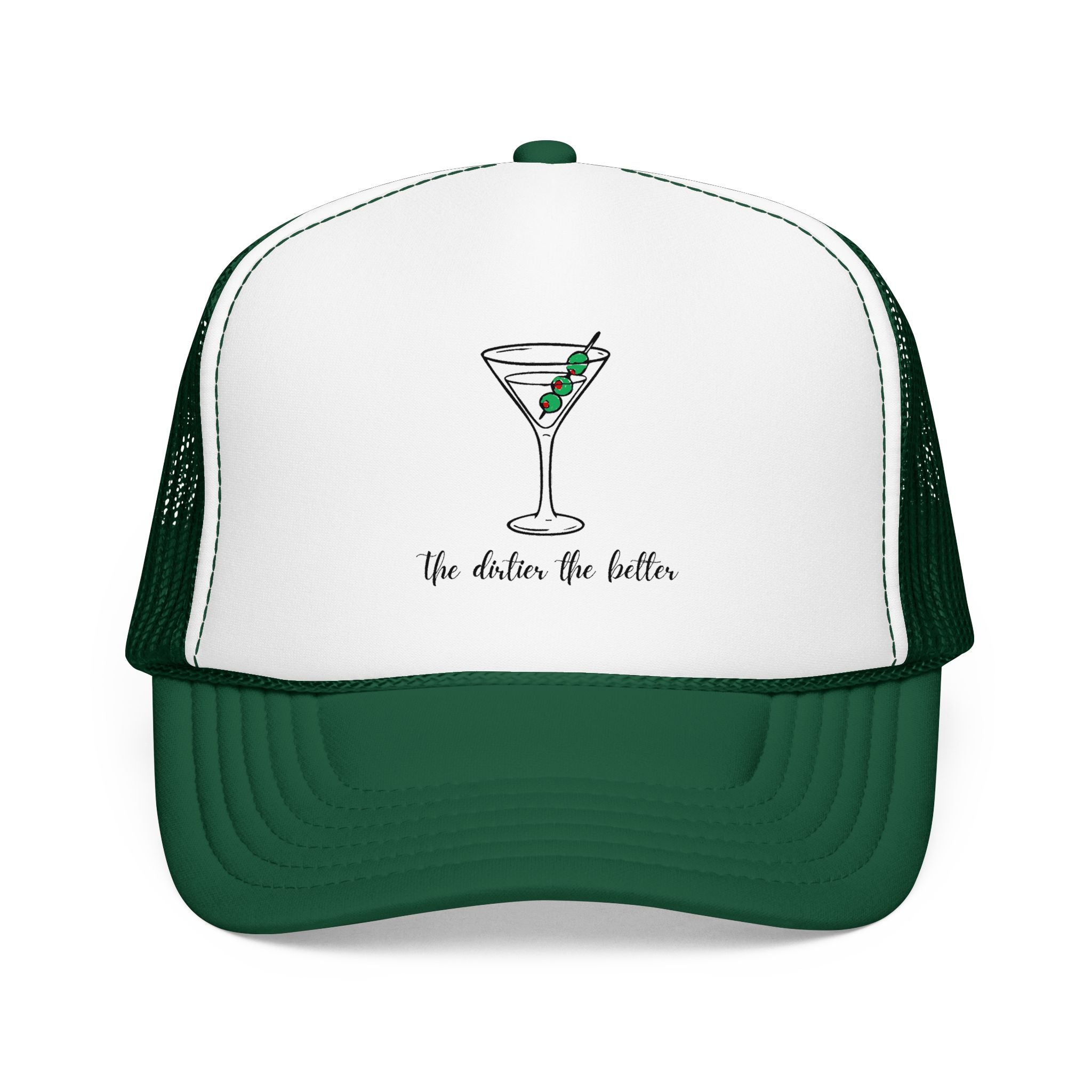 Martini Foam Trucker Hat — 'The Drink Up Butter' Vintage Cocktail Mesh Cap