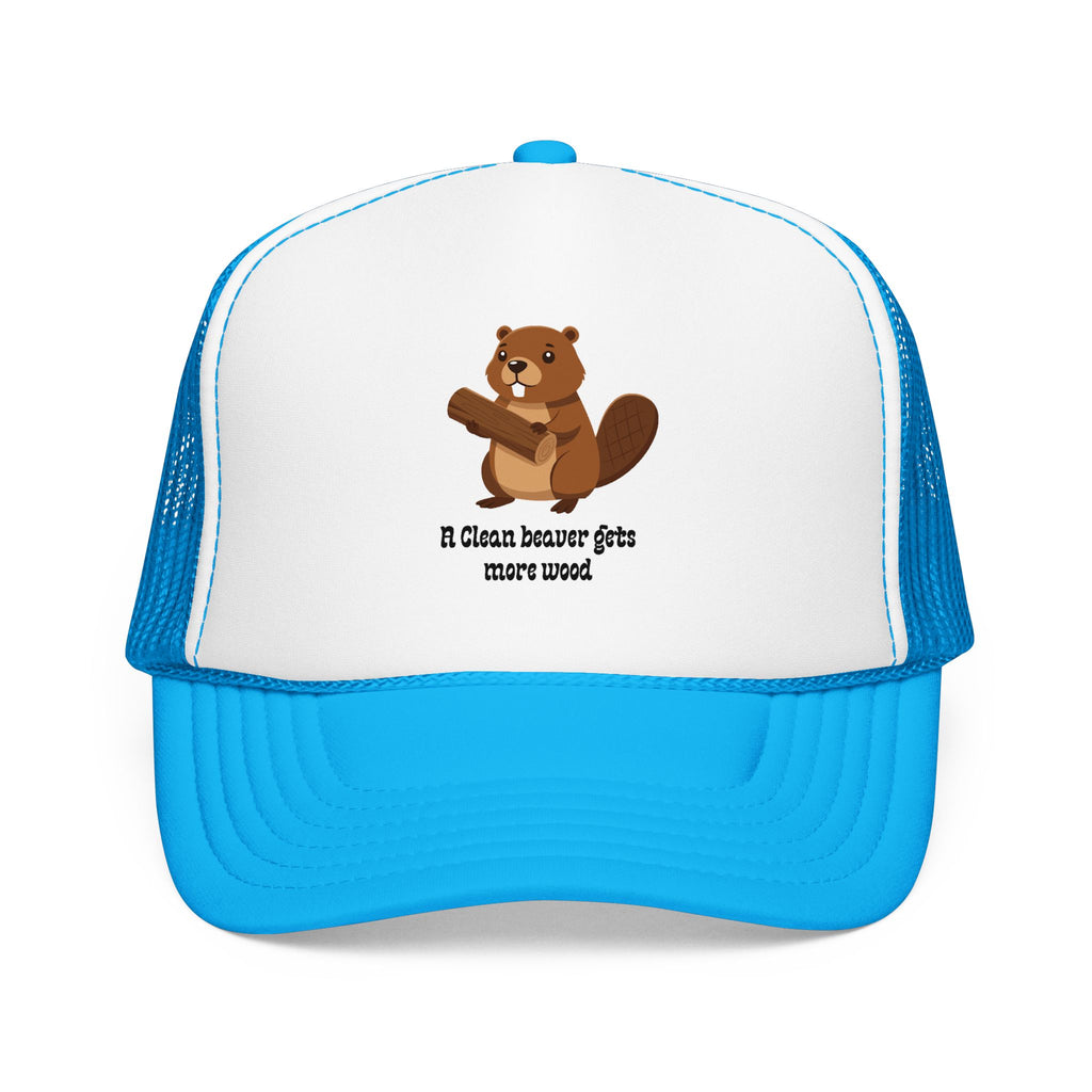 Beaver Graphic Trucker Hat — Cute Woodland Animal Foam Cap