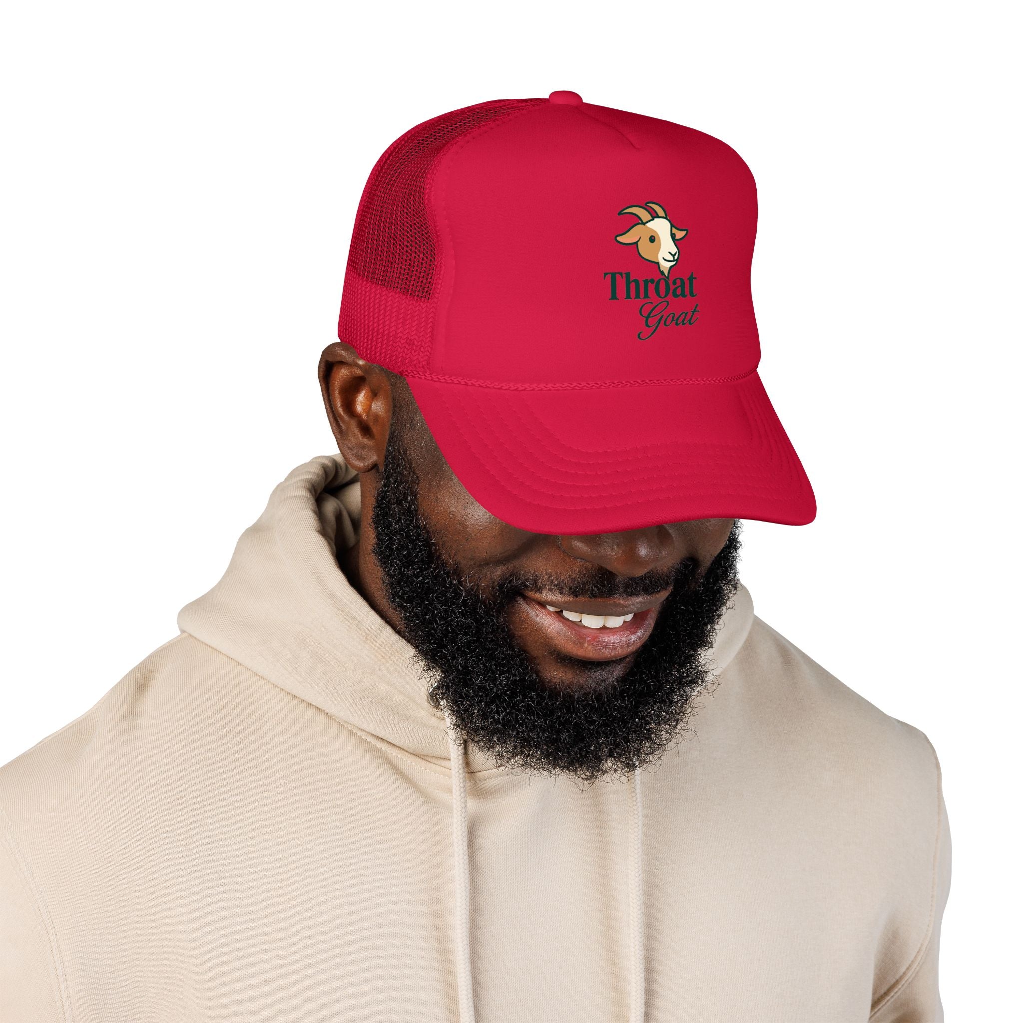 Trucker Hat — 'Throat Goat' Vintage Goat Logo Foam Cap