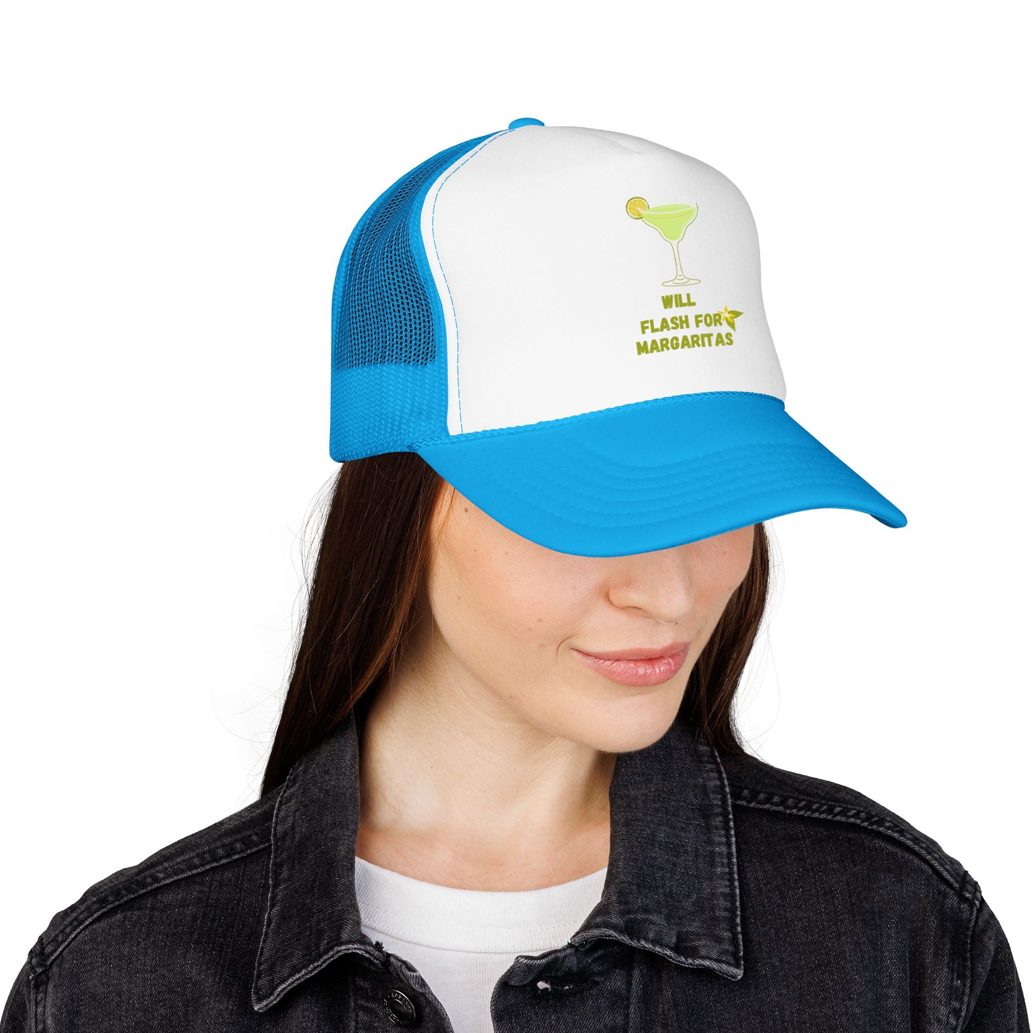 Margarita Foam Trucker Hat — "Still Plays for Margaritas" Mesh Cap