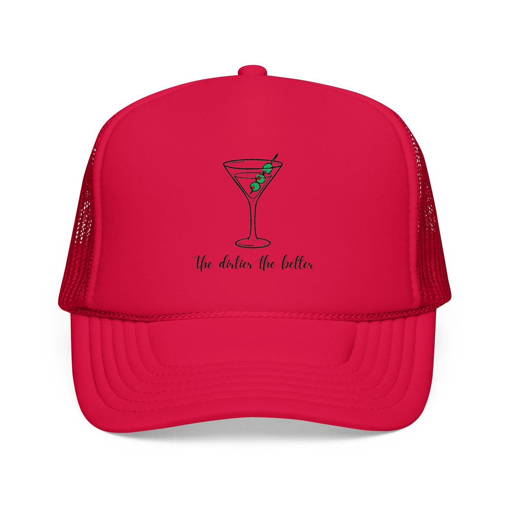 Martini Foam Trucker Hat — 'The Drink Up Butter' Vintage Cocktail Mesh Cap