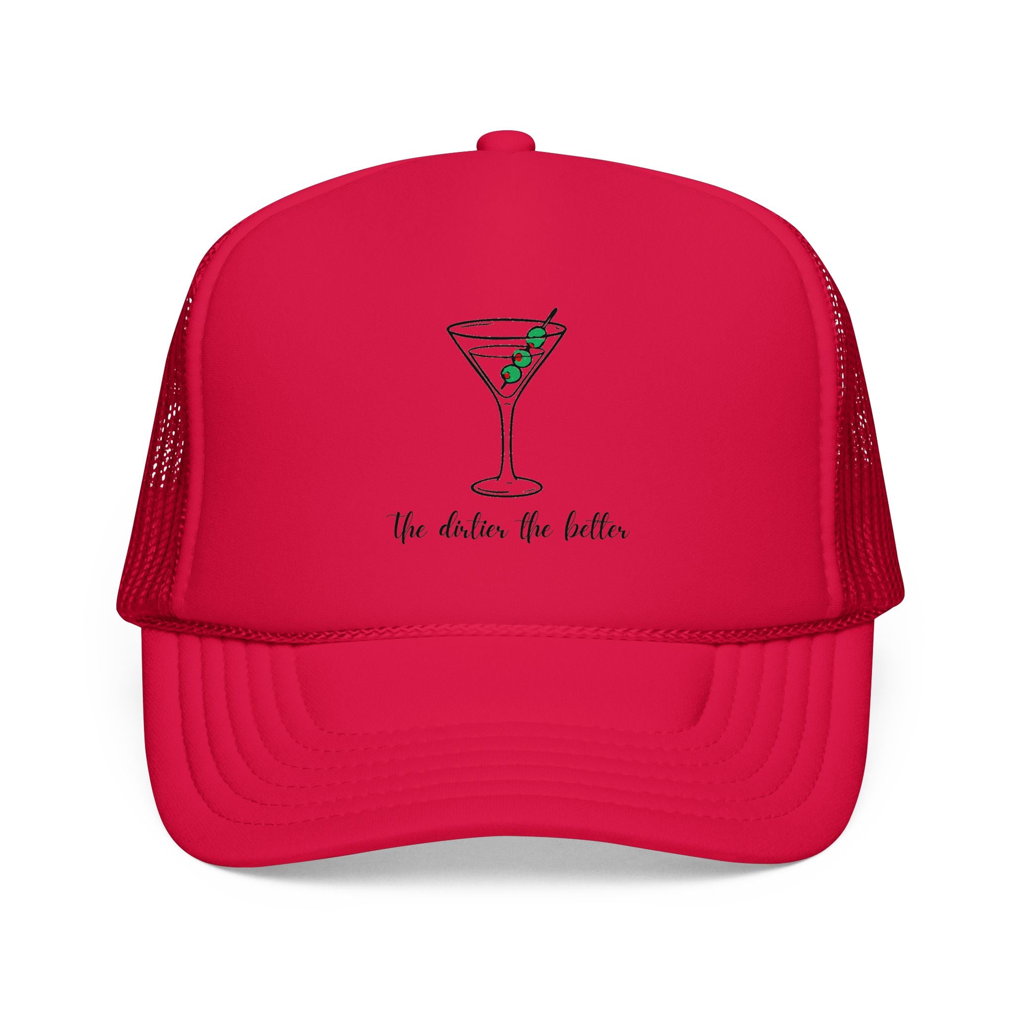 Martini Foam Trucker Hat — 'The Drink Up Butter' Vintage Cocktail Mesh Cap
