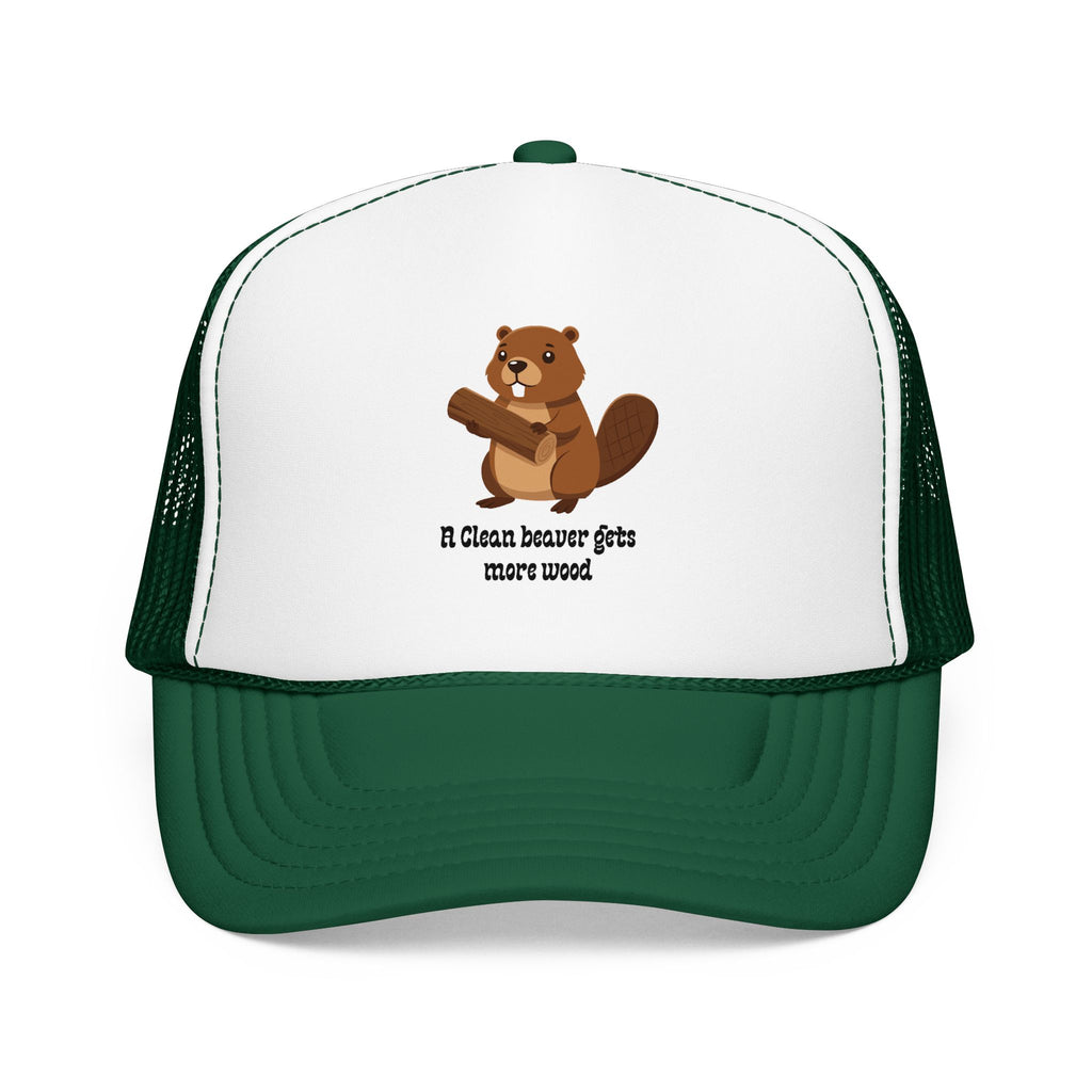 Beaver Graphic Trucker Hat — Cute Woodland Animal Foam Cap