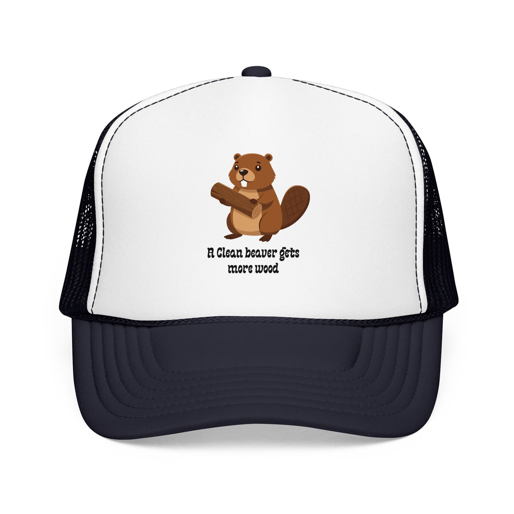 Beaver Graphic Trucker Hat — Cute Woodland Animal Foam Cap