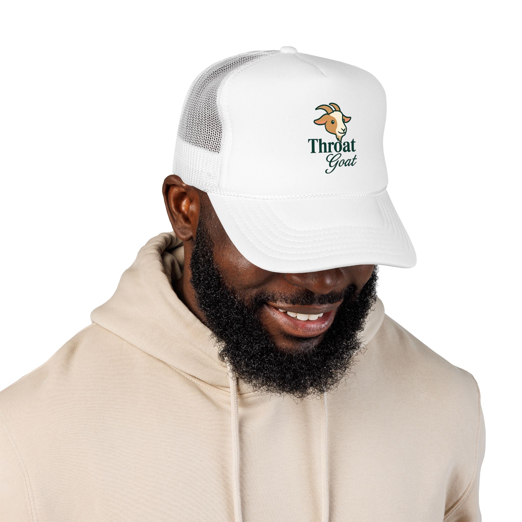 Trucker Hat — 'Throat Goat' Vintage Goat Logo Foam Cap