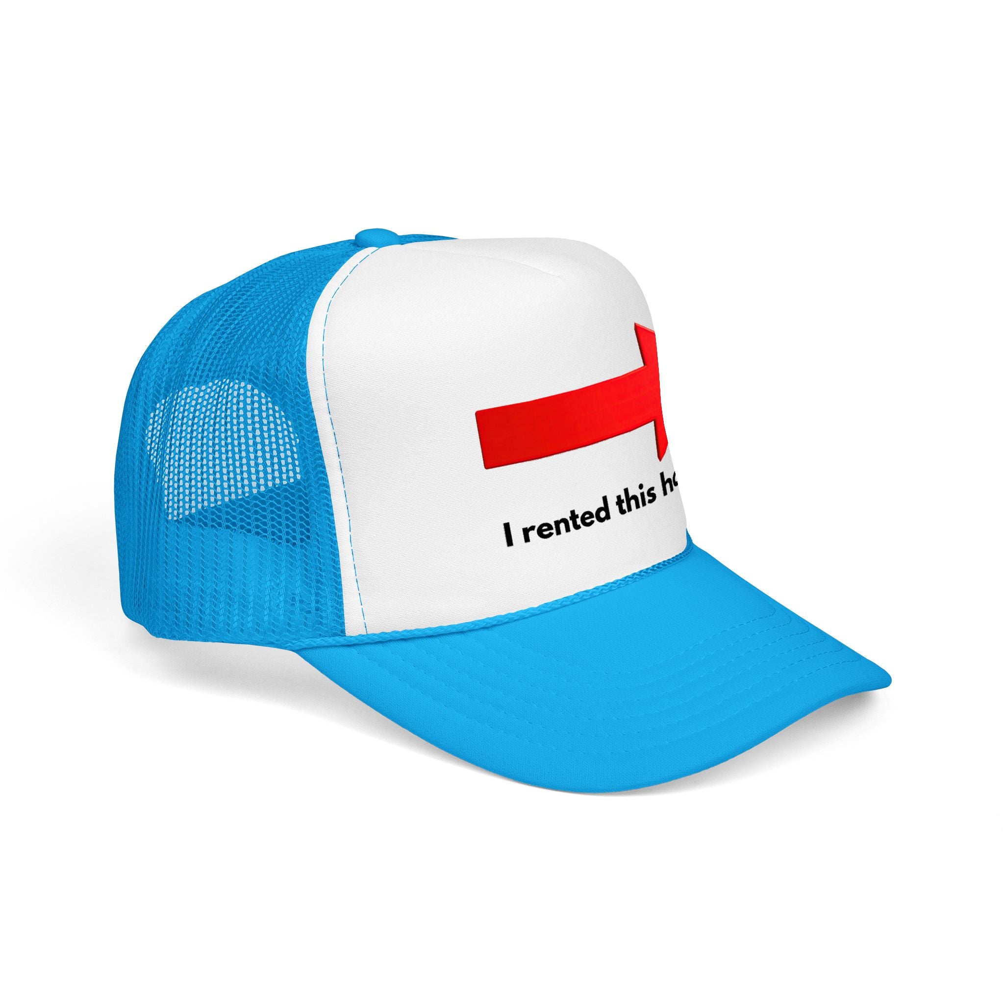 Arrow Trucker Hat — Bold Red Right-Pointing Foam Cap