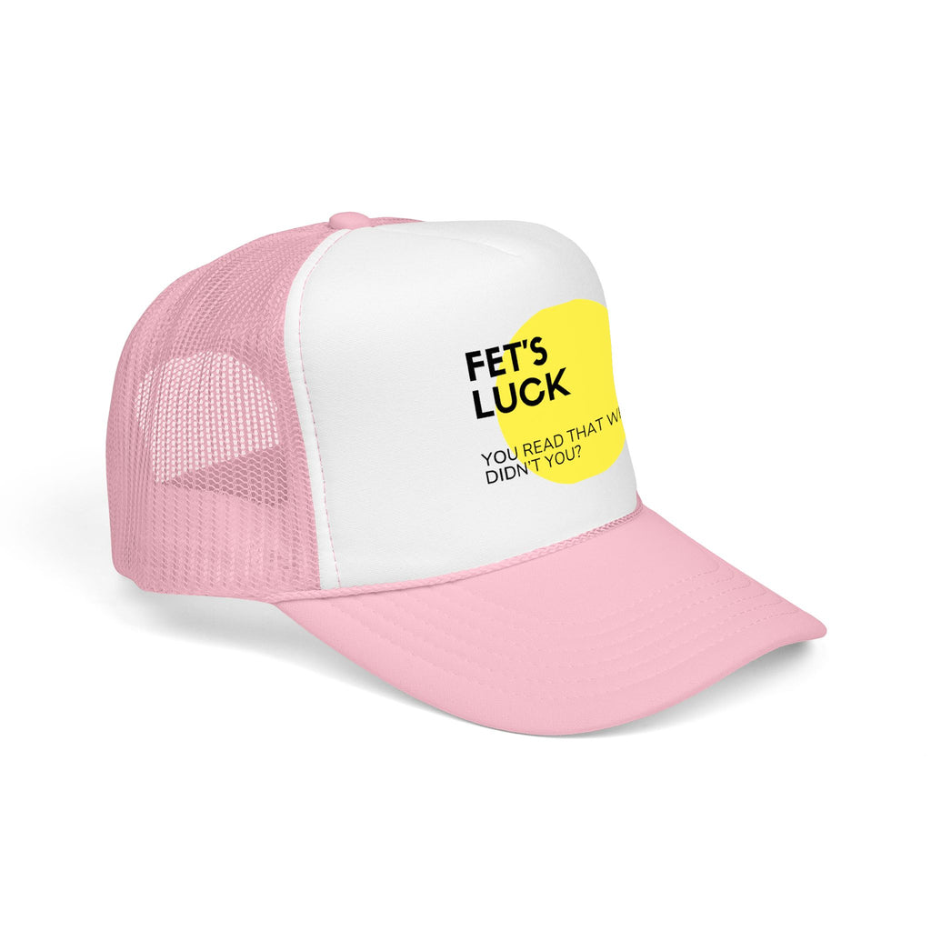 Trucker Hat — 'Let's Luck' Yellow Dot Funny Optical Illusion Cap