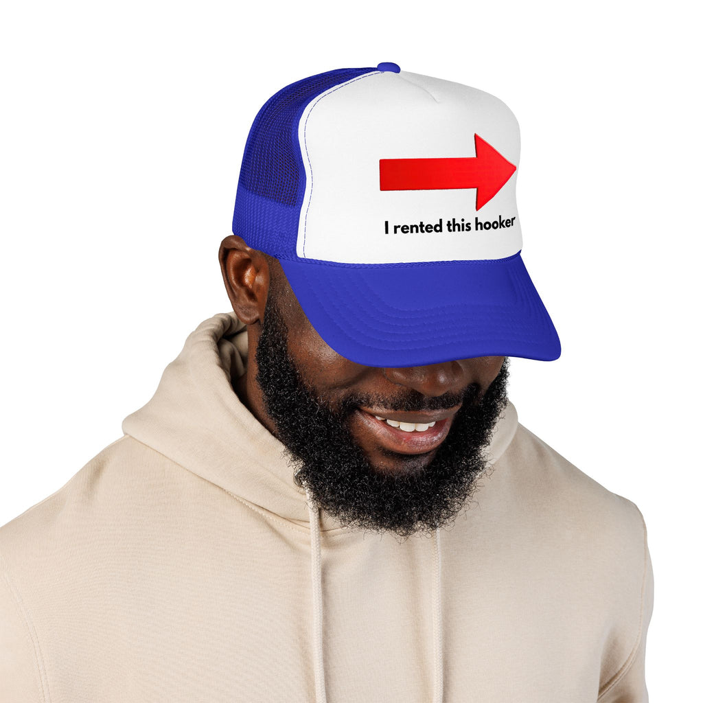 Arrow Trucker Hat — Bold Red Right-Pointing Foam Cap