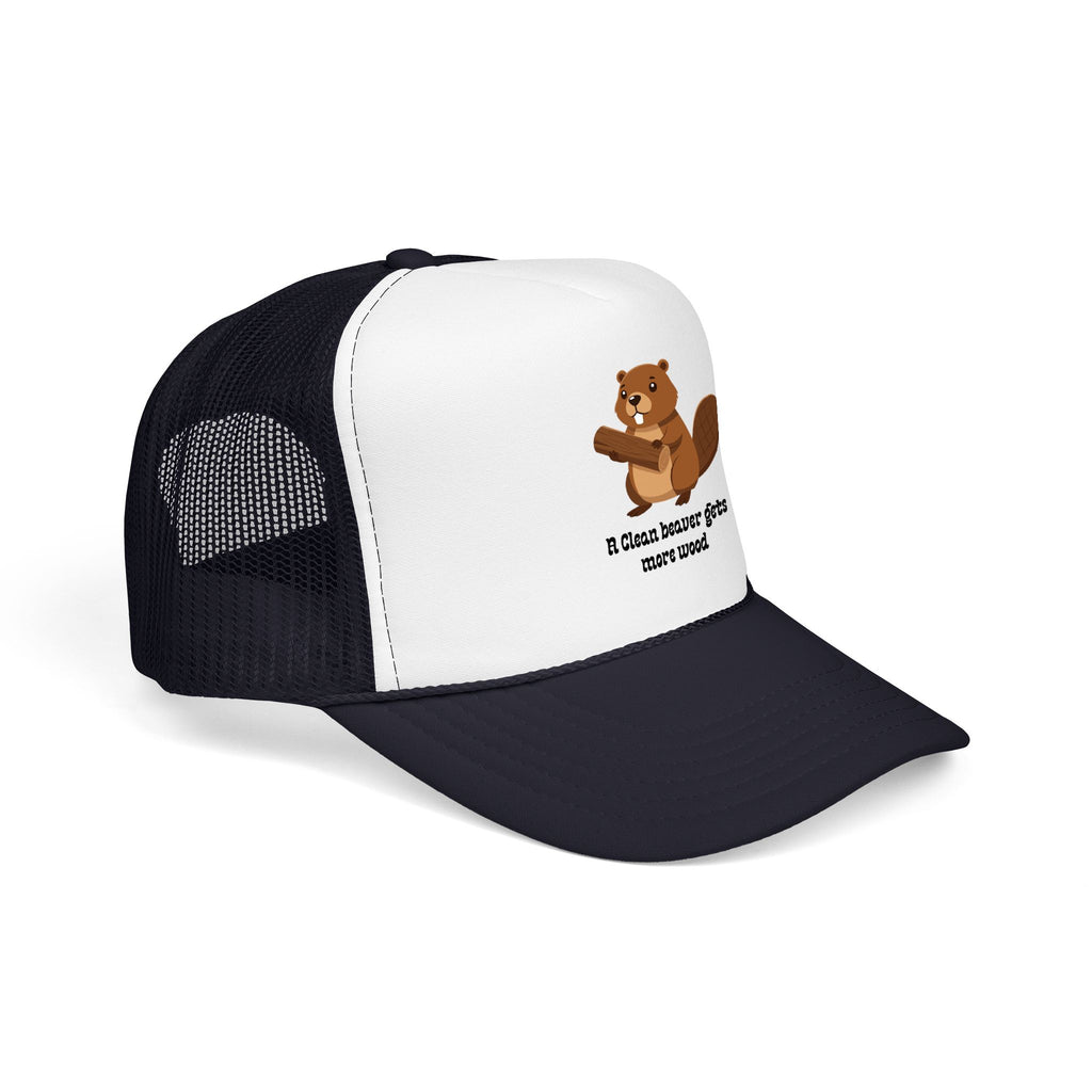 Beaver Graphic Trucker Hat — Cute Woodland Animal Foam Cap