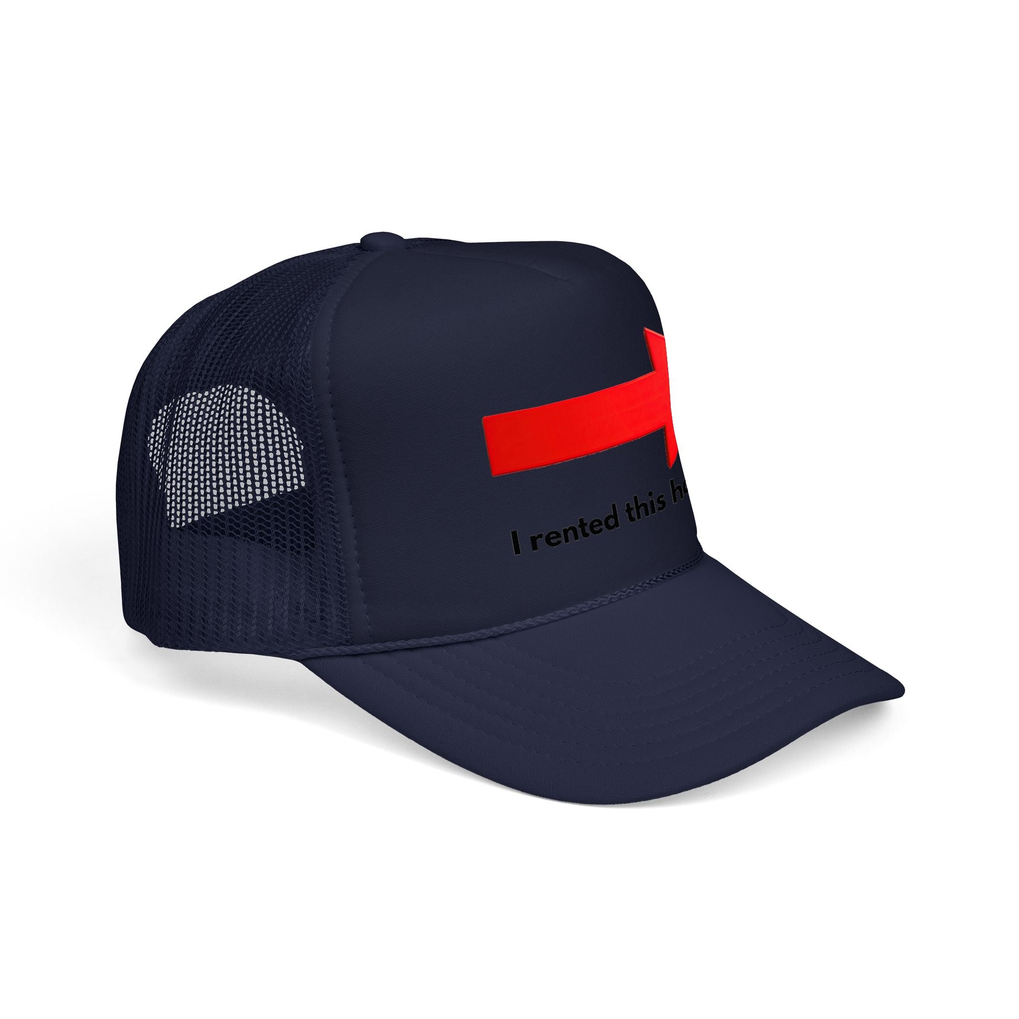 Arrow Trucker Hat — Bold Red Right-Pointing Foam Cap