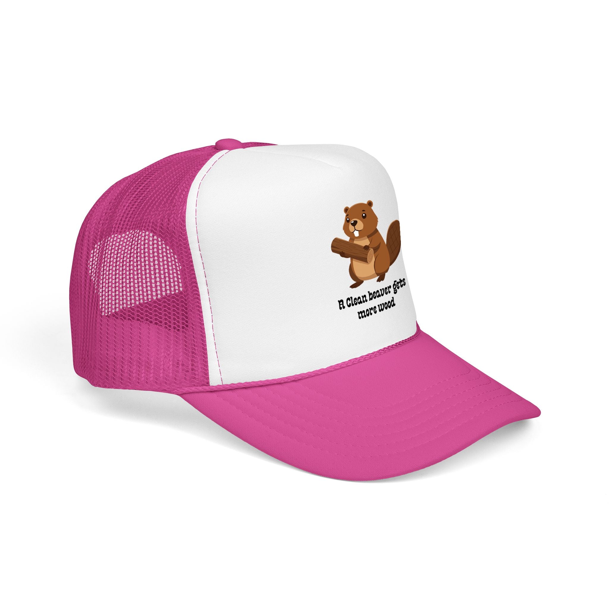 Beaver Graphic Trucker Hat — Cute Woodland Animal Foam Cap