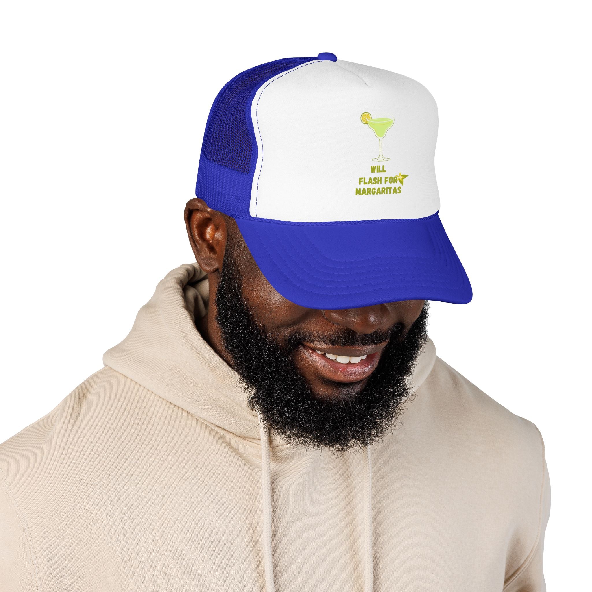 Margarita Foam Trucker Hat — "Still Plays for Margaritas" Mesh Cap