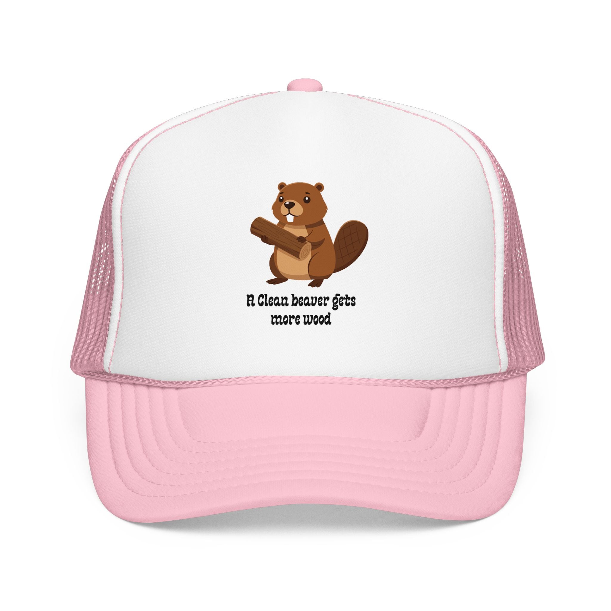 Beaver Graphic Trucker Hat — Cute Woodland Animal Foam Cap