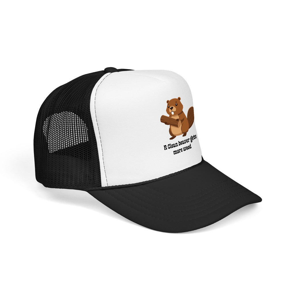 Beaver Graphic Trucker Hat — Cute Woodland Animal Foam Cap
