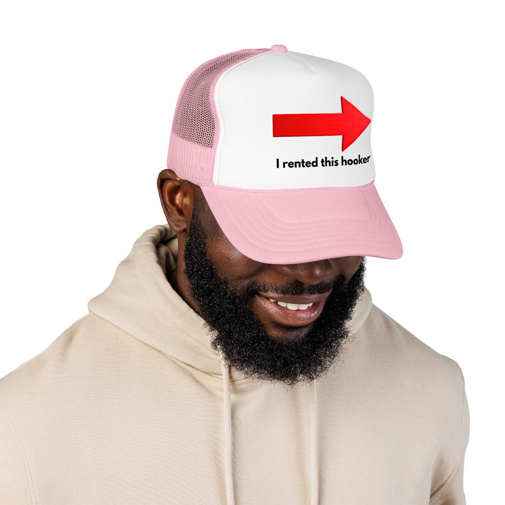 Arrow Trucker Hat — Bold Red Right-Pointing Foam Cap