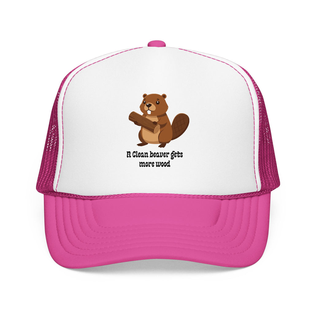 Beaver Graphic Trucker Hat — Cute Woodland Animal Foam Cap