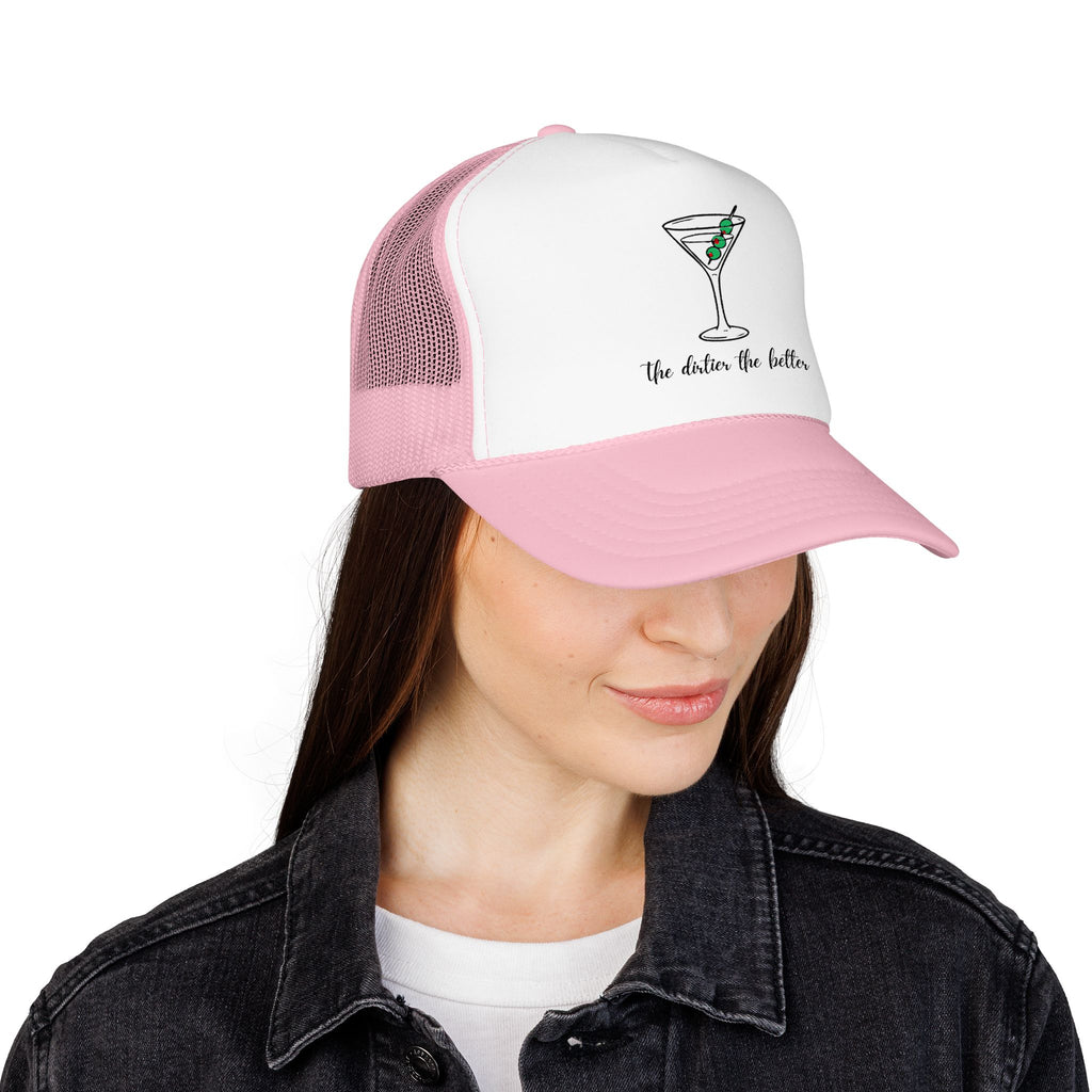 Martini Foam Trucker Hat — 'The Drink Up Butter' Vintage Cocktail Mesh Cap