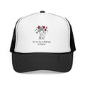 Trucker Hat — Floral Skull Foam Trucker Hat