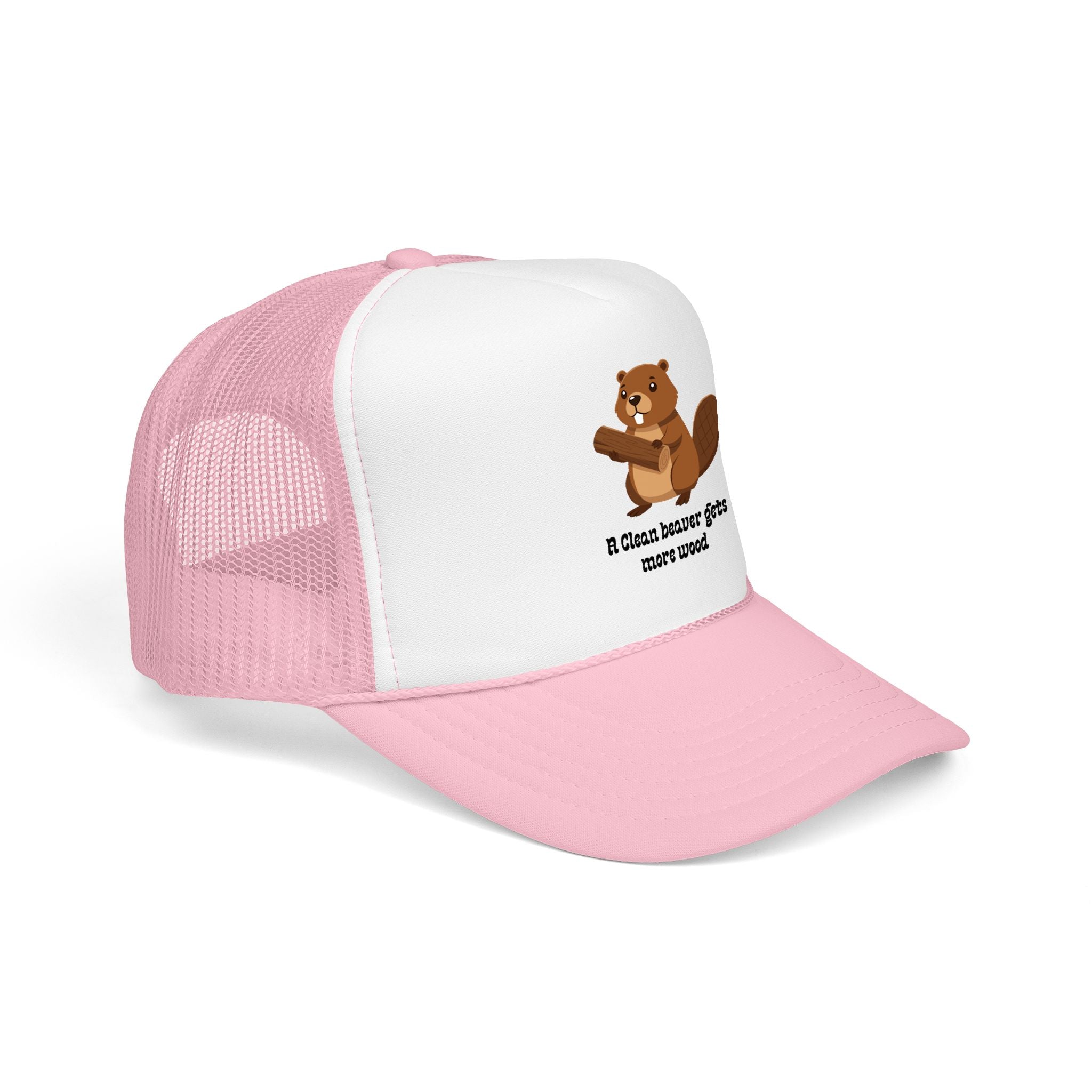 Beaver Graphic Trucker Hat — Cute Woodland Animal Foam Cap