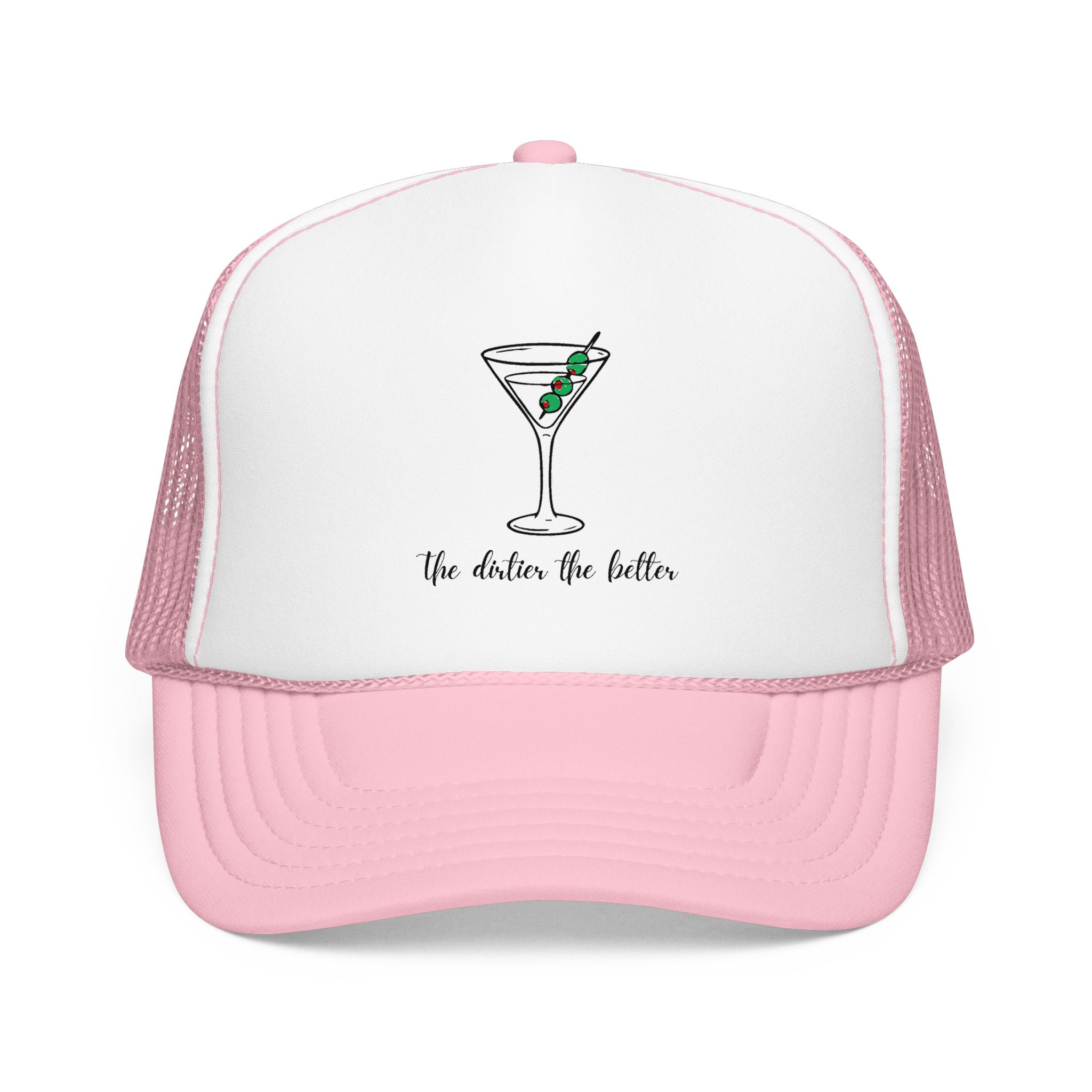 Martini Foam Trucker Hat — 'The Drink Up Butter' Vintage Cocktail Mesh Cap