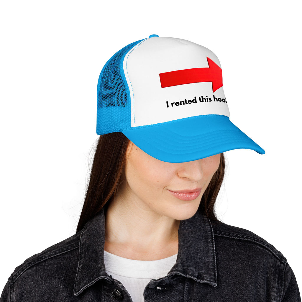 Arrow Trucker Hat — Bold Red Right-Pointing Foam Cap