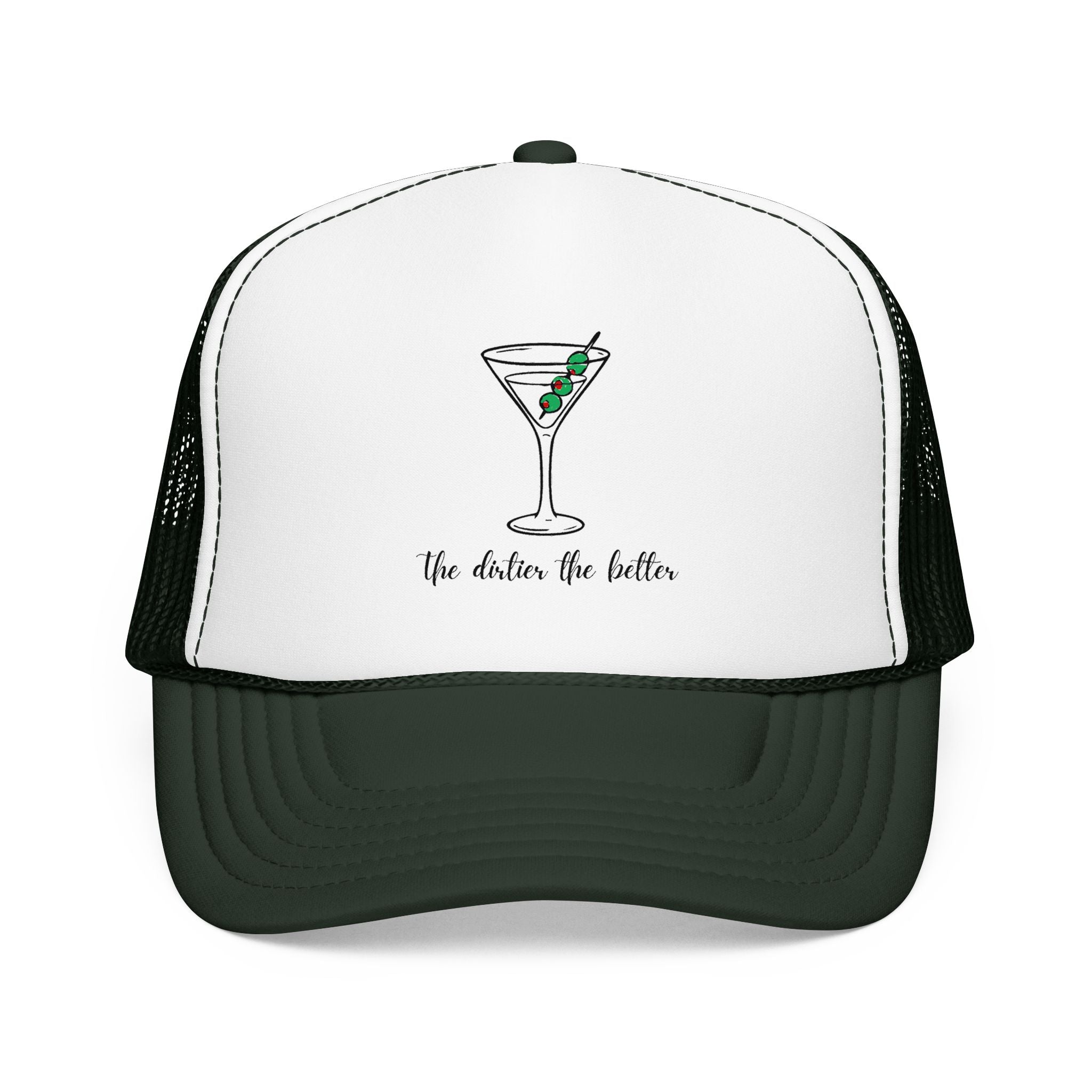 Martini Foam Trucker Hat — 'The Drink Up Butter' Vintage Cocktail Mesh Cap