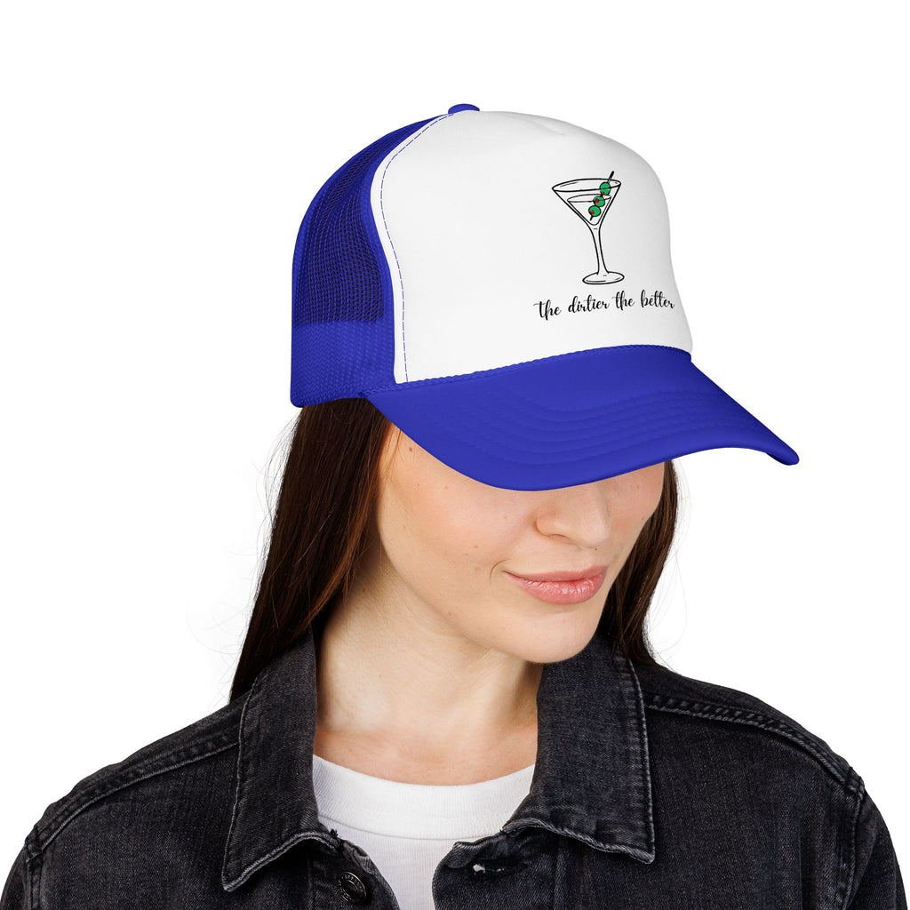 Martini Foam Trucker Hat — 'The Drink Up Butter' Vintage Cocktail Mesh Cap