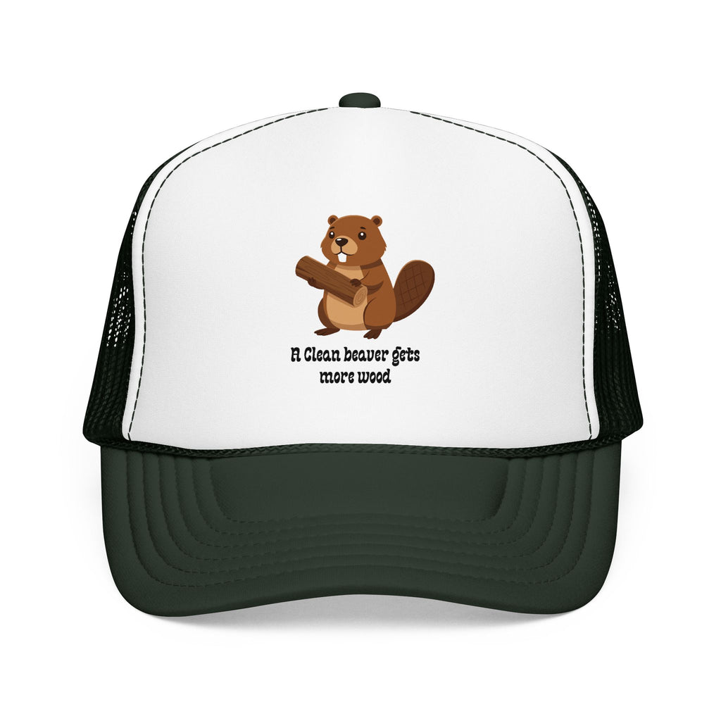 Beaver Graphic Trucker Hat — Cute Woodland Animal Foam Cap