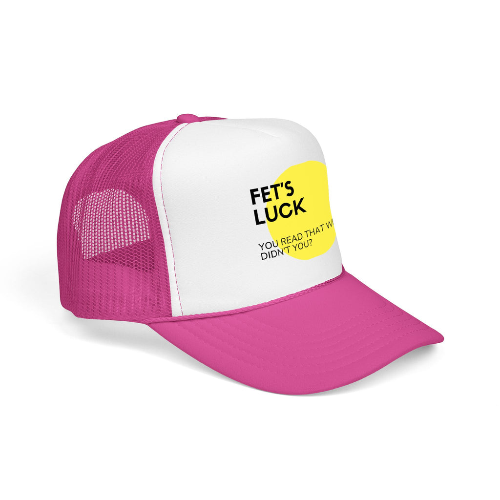 Trucker Hat — 'Let's Luck' Yellow Dot Funny Optical Illusion Cap