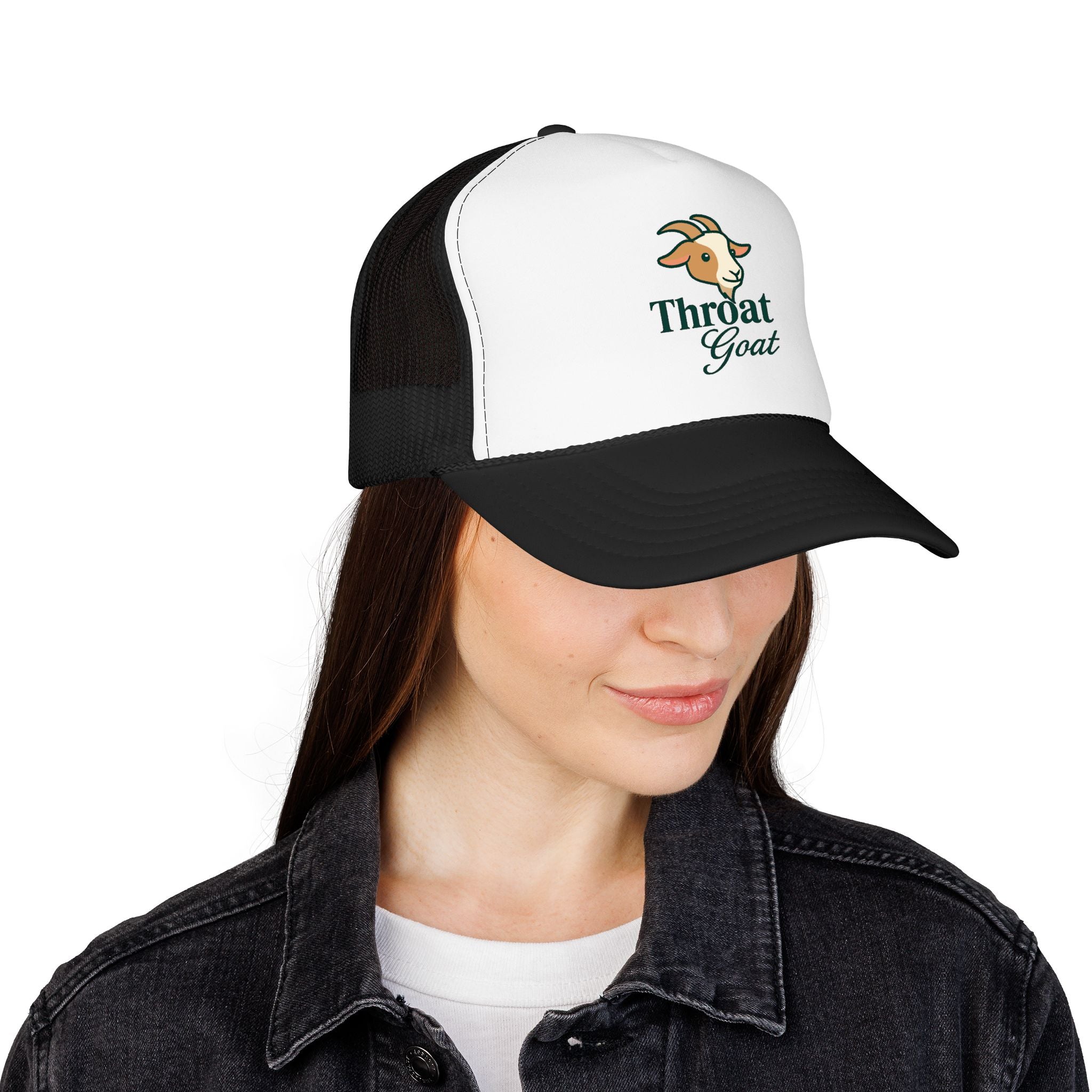Trucker Hat — 'Throat Goat' Vintage Goat Logo Foam Cap