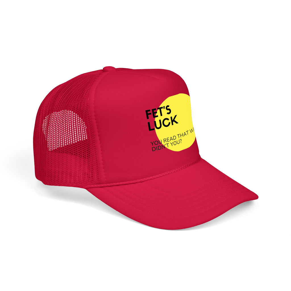 Trucker Hat — 'Let's Luck' Yellow Dot Funny Optical Illusion Cap